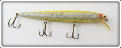 Vintage Heddon Yellow & Silver Wood Cobra Lure