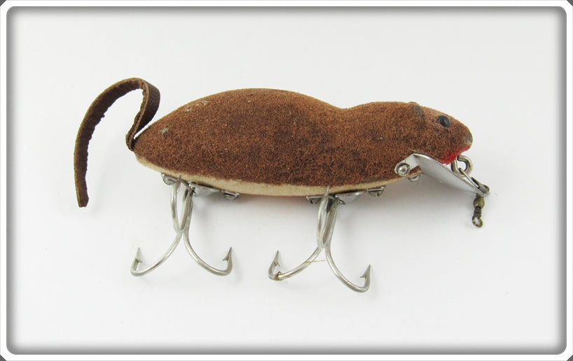 Vintage Heddon Brown Meadow Mouse Lure For Sale