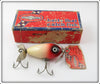 Vintage Shakespeare White & Red Midget Spinner Lure In Box 