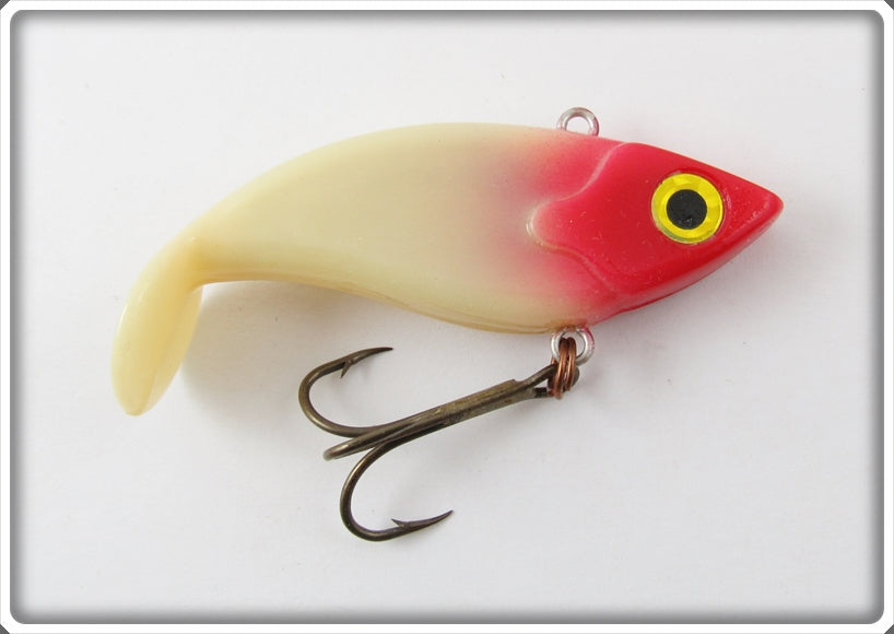 Vintage Mann's Red & White Pogo Shad Lure For Sale