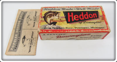Vintage Heddon Red Eyes & Tail Baby Dowagiac Empty Box