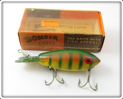 Vintage Bomber Yellow Perch Model 400 Lure In Correct Box