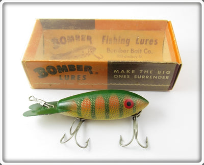 Vintage Bomber Yellow Perch Model 500 Lure In Correct Box