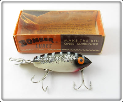 Bomber Black White Belly Sparkle Model 300 Lure In Correct Box