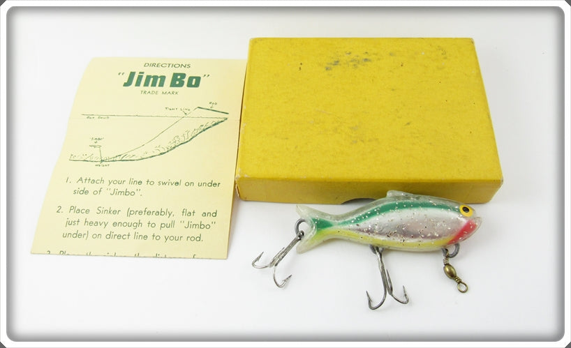 Vintage J & R Tackle Co Green Jimbo Lure In Box 