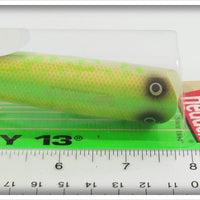 Heddon Megabass Lime Chartreuse Coachdog Lucky 13 On Card
