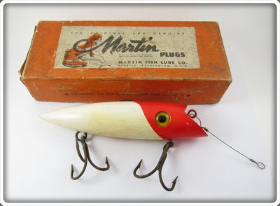 Martin White Red Head 6KS-1 Salmon Plug In Correct Box