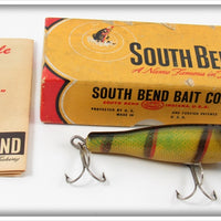 Vintage South Bend Yellow Perch Pike Oreno Lure In Box