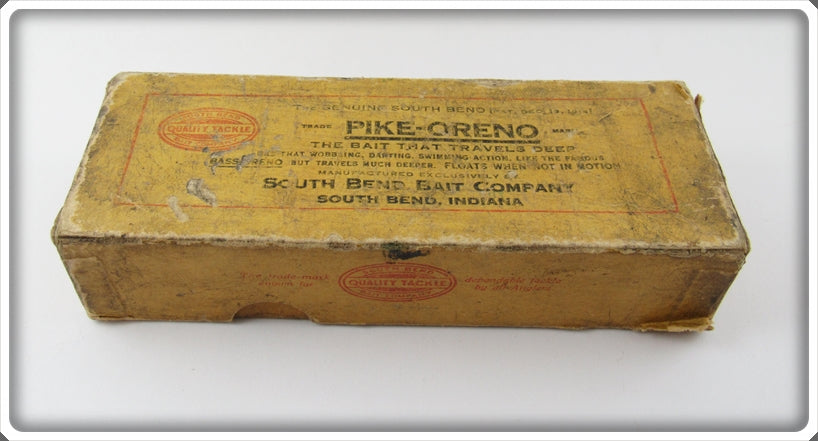 Vintage South Bend Yellow Perch Pike Oreno Empty Lure Box