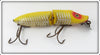Vintage Heddon Yellow Shore Jointed River Runt Lure