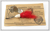 Vintage Jamison Red & White Shannon Twin Spinner Lure On Card 