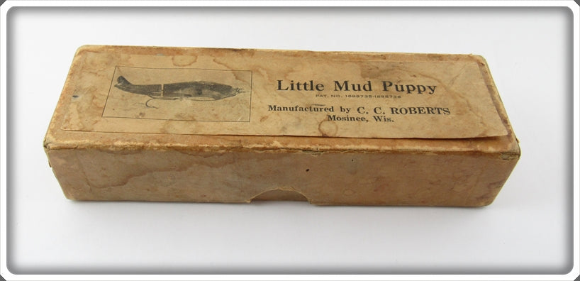 Vintage C. C. Roberts Little Mud Puppy Empty Lure Box 