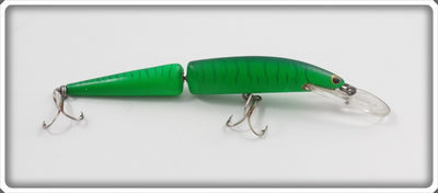 Bagley Jointed Bang O Lure Blue Stripes On Green Swivel Hip
