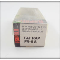 Rapala Deep Running Fat Rap Silver Foil Black Back FR-5 S In Box