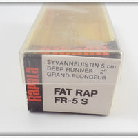 Rapala Deep Running Fat Rap Silver Foil Black Back FR-5 S In Box
