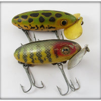 Arbogast Wooden Jitterbug Pair: Frog & Perch