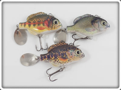 Unknown Lot Of Three Natural Punkinseed/Crappie Lures