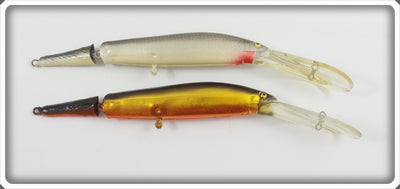 Norman Deep Diving Jointed Minnow Pair: Shad & Gold