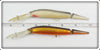 Norman Deep Diving Jointed Minnow Pair: Shad & Gold
