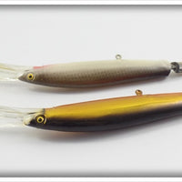 Norman Deep Diving Jointed Minnow Pair: Shad & Gold