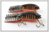 Vintage Arbogast Black Crawdad Mud Bug Lure Pair