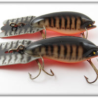 Vintage Arbogast Black Crawdad Mud Bug Lure Pair