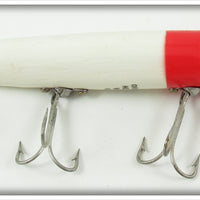 Vintage Heddon Red Head White Original Wood Vamp Lure