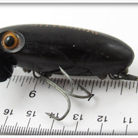 Arbogast Solid Black Plastic Lip Jitterbug