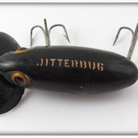 Arbogast Solid Black Plastic Lip Jitterbug