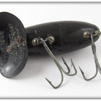 Arbogast Solid Black Plastic Lip Jitterbug