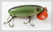 Vintage Fred Arbogast Green Scale Plastic Lip Jitterbug Lure 