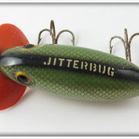Arbogast Green Scale Plastic Lip Jitterbug