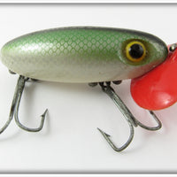 Vintage Fred Arbogast Green Scale Plastic Lip Jitterbug Lure