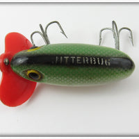 Arbogast Green Scale Plastic Lip Jitterbug