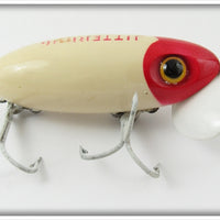 Vintage Fred Arbogast Red & White Plastic Lip Jitterbug Lure