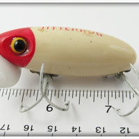 Arbogast Red & White Plastic Lip Jitterbug