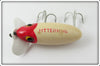 Arbogast Red & White Plastic Lip Jitterbug