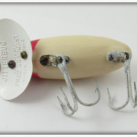 Arbogast Red & White Plastic Lip Jitterbug