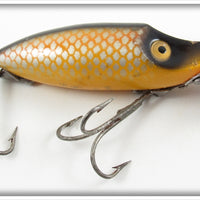 Vintage Heddon Golden Shiner River Runt Spook Sinker Lure 