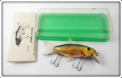 Vintage Naturalure Bait Co Red Perch Strikee Floater Lure In Box