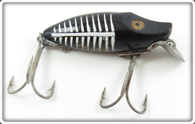 Vintage Heddon Black Shore Early River Runt Spook Sinker Lure