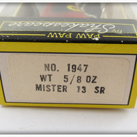 Shakespeare Paw Paw Shiner Scale Red Head Mister 13 Sr In Correct Box 1947