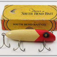 Vintage South Bend Red Arrowhead White Bass Oreno Lure In Box