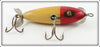 Vintage South Bend Red Head White Crippled Minnow Lure