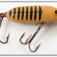 Vintage Rinehart White Black Bar Jinx Lure