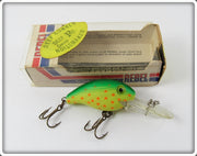 Rebel Chartreuse With Orange Spots Deep Teeny R In Box