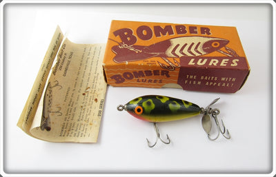 Vintage Bomber Frog Spot Top Bomber Lure In Correct Box 4011