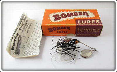 Vintage Bomber Black White Dots Bushwhacker In Correct Box 6444
