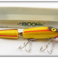 Vintage Boone Yellow Red Stripes Boondoggle Lure In Box