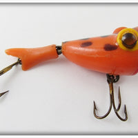 Vintage Brook's Orange & Black Jointed Popper Lure